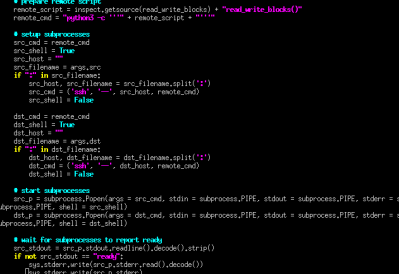 Screenshot of blocksync code