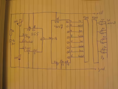 UTP cable tester workshop schematic
