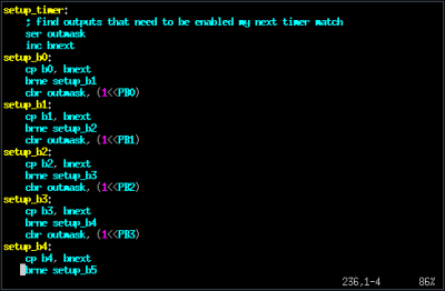 Dimmer firmware screenshot