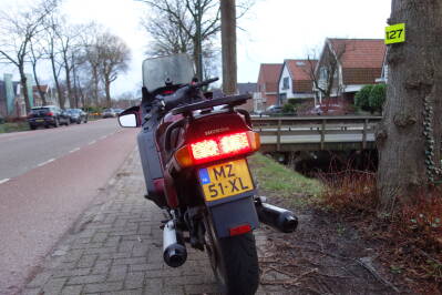 The led rear light assembly installed on my motorcycle