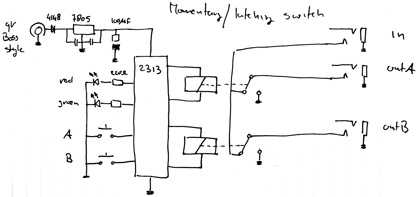 Latching Relay Circuit Momentary Switch
