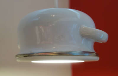 close-up of pan lamp