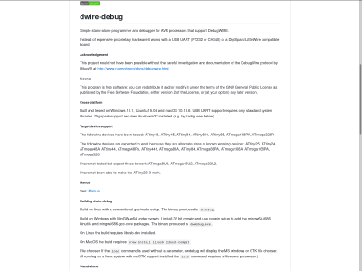 Screenshot of dcbrown's programmer page