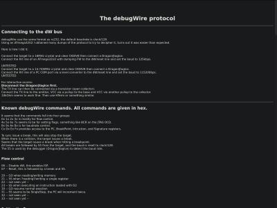 Screenshot of RikusW's article on debugwire