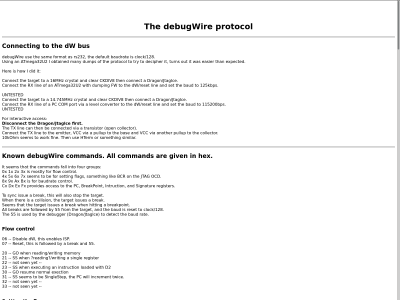 Screenshot of RikusW's article on debugwire