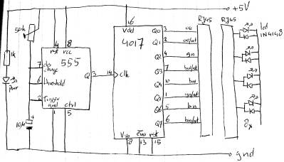 UTP cable tester workshop schematic