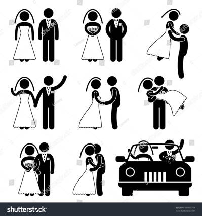 Shutterstock wedding pictograms